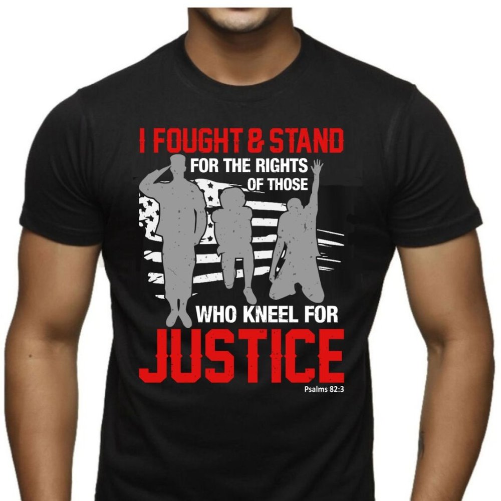 Stand For Justice Black Short Sleeve Cotton Shirt
